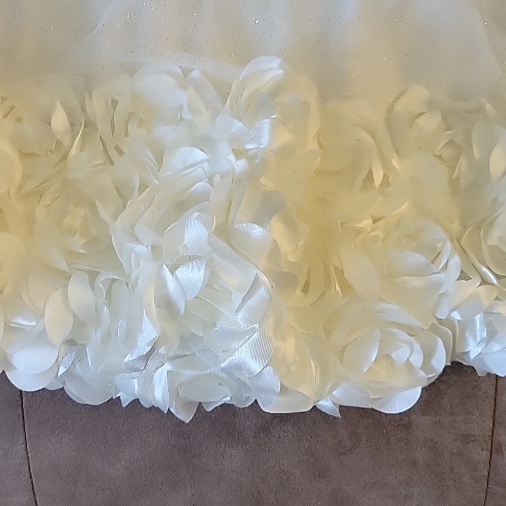 Nannette formal fancy rosette baby 12 month dress wedding baptism - Picture 4 of 9